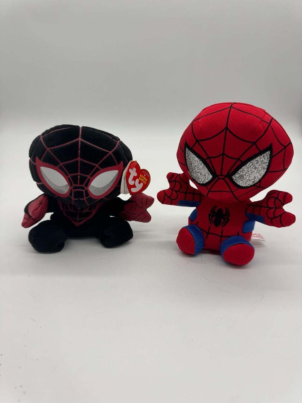 2 Ty Beanie Baby Marvel Miles Morales Spider-Man Plush